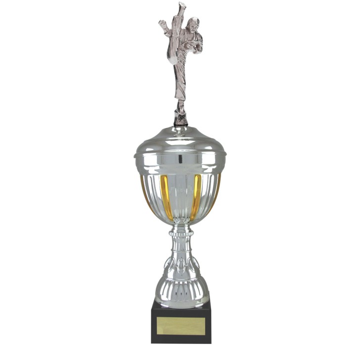 AXE KICK FIGURE METAL TROPHY - AVAILABLE IN 4 SIZES AXE KICK FIGURE METAL TROPHY - AVAILABLE IN 4 SIZES